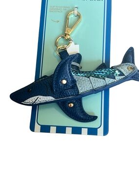 Piper K 🦈 SHARK Charm - sequin beaded shark - shark purse charm